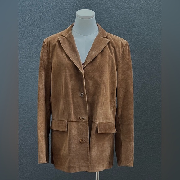 GAP - Leather Suede Jacket/Blazer, vintage 90s - Picture 4 of 17